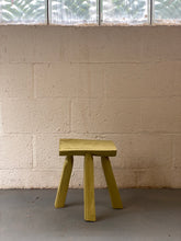Load image into Gallery viewer, chartreuse firewood stool
