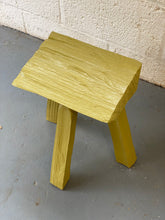 Load image into Gallery viewer, chartreuse firewood stool

